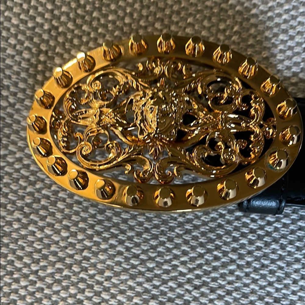 Gold Studded Belt Buckle